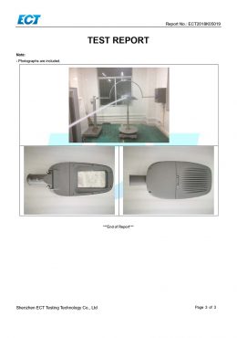 Certyfikat TESTOWANIA EK IP66