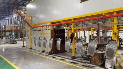 Korpus lampy z farbą proszkową